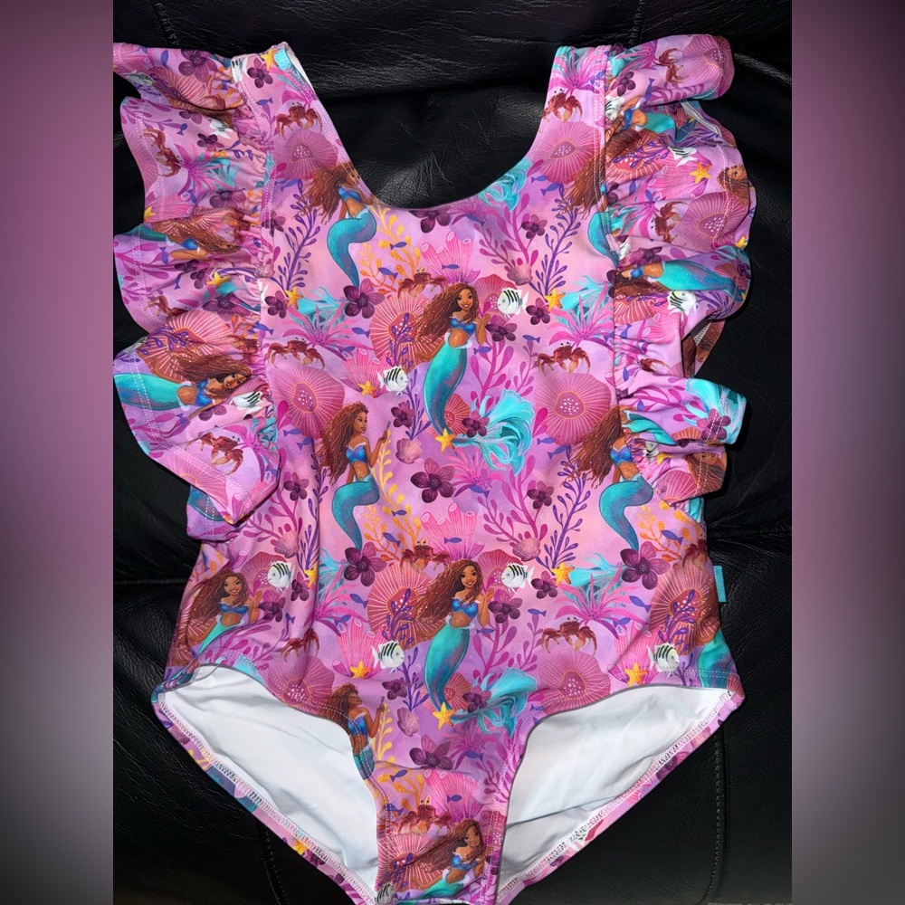 Posh Peanut The Little Mermaid 🧜🏽‍♀️ Flutter Sleeve Swimsuit 🩱